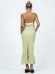 Maxi dress Elasticated shoulder straps Gathered bust Tie fastening at front Invisible zip fastening at side