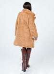 Coats  Oversized fit  Princess Polly Exclusive 100% recycled fibers  Faux fur material  Lapel collar  Button front fastening 