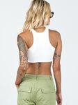 Kaysen Cropped Tank Top White