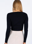 Emani Long Sleeve Top Black