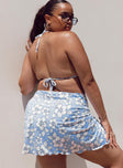 Paradise Sarong Blue Floral Curve