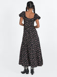 Hauser Maxi Dress Black Floral