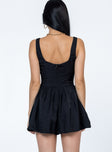 Romper Silky material  Fixed shoulder straps  Gathered waist  Twin hip pockets  Invisible zip fastening at back 