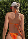 Bikini top Halter top with knot detail Tie fastenings Removable padding Fully lined