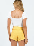 Finula Knit Shorts Yellow