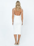 Princess Polly Square Neck  Shafer Midi Dress White