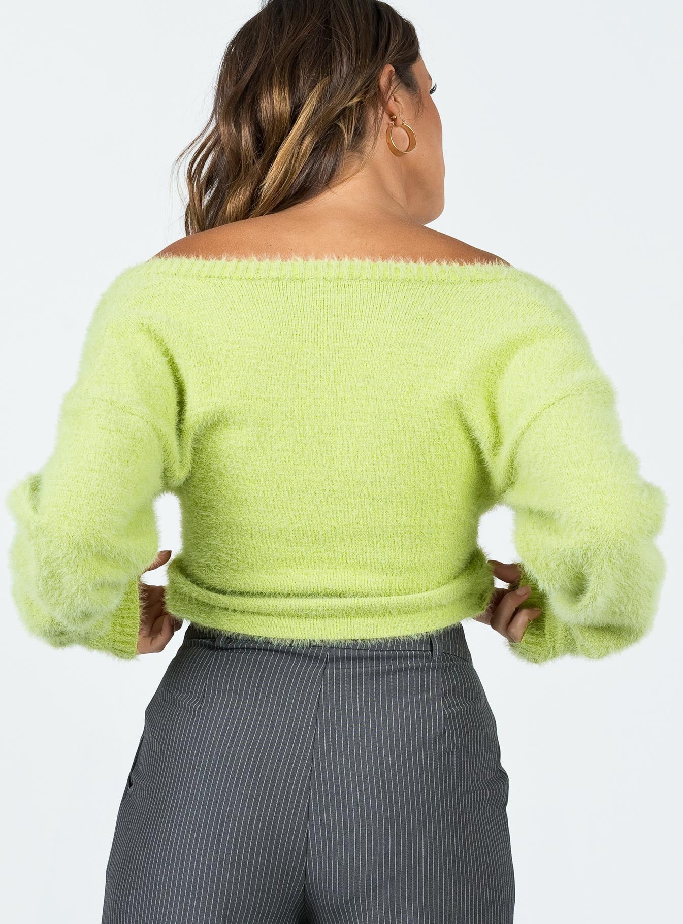 Green clearance cropped jumper