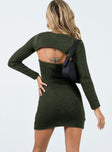 Matching set Soft knit material Strapless mini dress Thin elasticated band at bust Long sleeve bolero