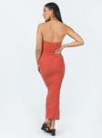 Oscar Midi Dress Rust