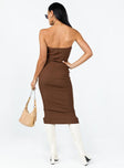 Maxi dress Ribbed material  Sweetheart neckline  Good stretch 