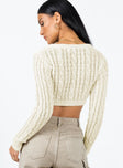 Jaye Long Sleeve Top Cream