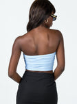 Waverly Strapless Top Blue