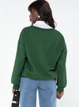 V-neck sweater Drop shoulder, elasticated waistband and cuffs