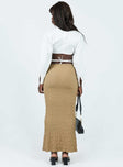 Midi skirt Crinkle material  Elasticated waistband  Invisible zip fastening at side 