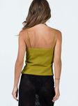 Top Adjustable shoulder straps V-neckline Tie detail at bust Split hem