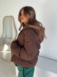 Jaslyn Puffer Jacket Brown