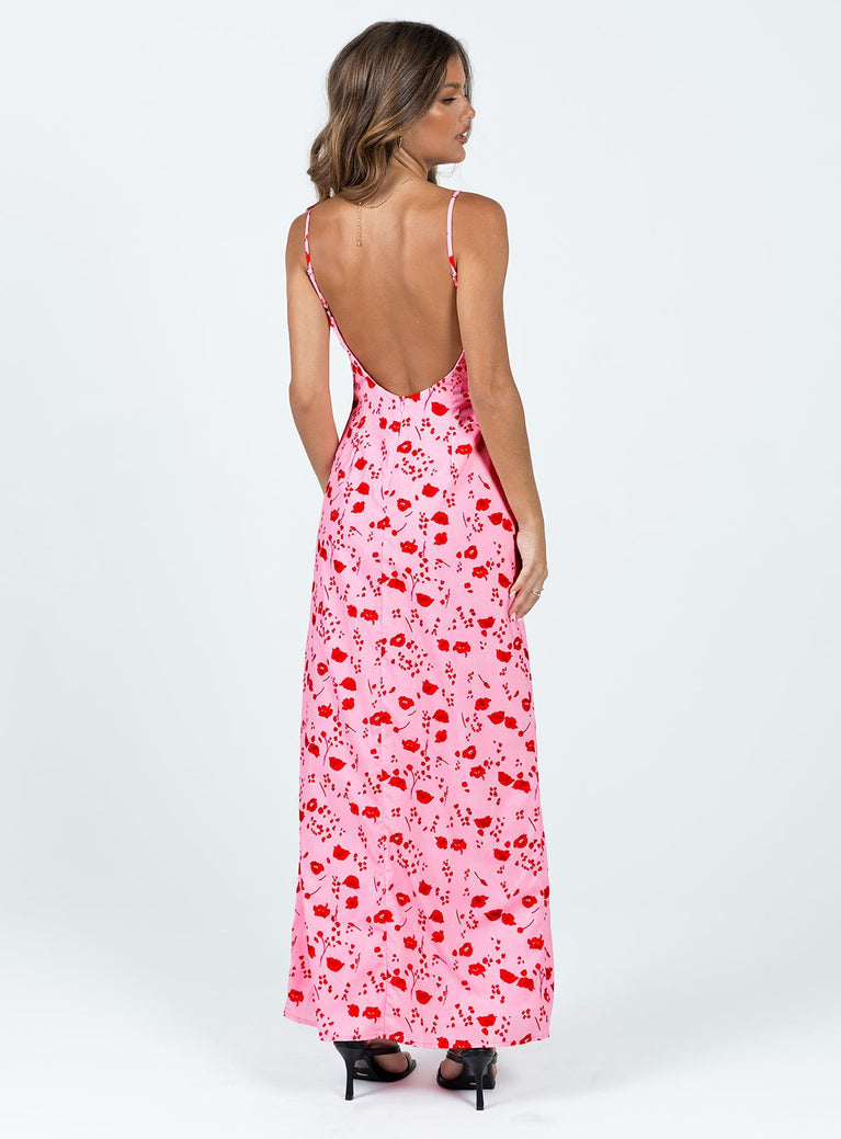 Cherry Dream Maxi Dress Pink