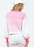 Sweater Knit material Striped design Drop shoulder