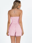 Vip Strapless Playsuit Pink