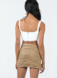 Mini skirt Textured material Slit at side