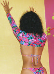 Swim bolero Floral print Cropped back