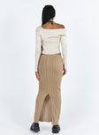 Nicolle Maxi Skirt Beige