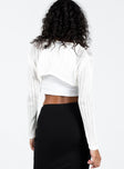 Bolero Knit material Cropped front Flared sleeve  Good stretch