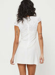 Amerie Cap Sleeve Mini Dress White