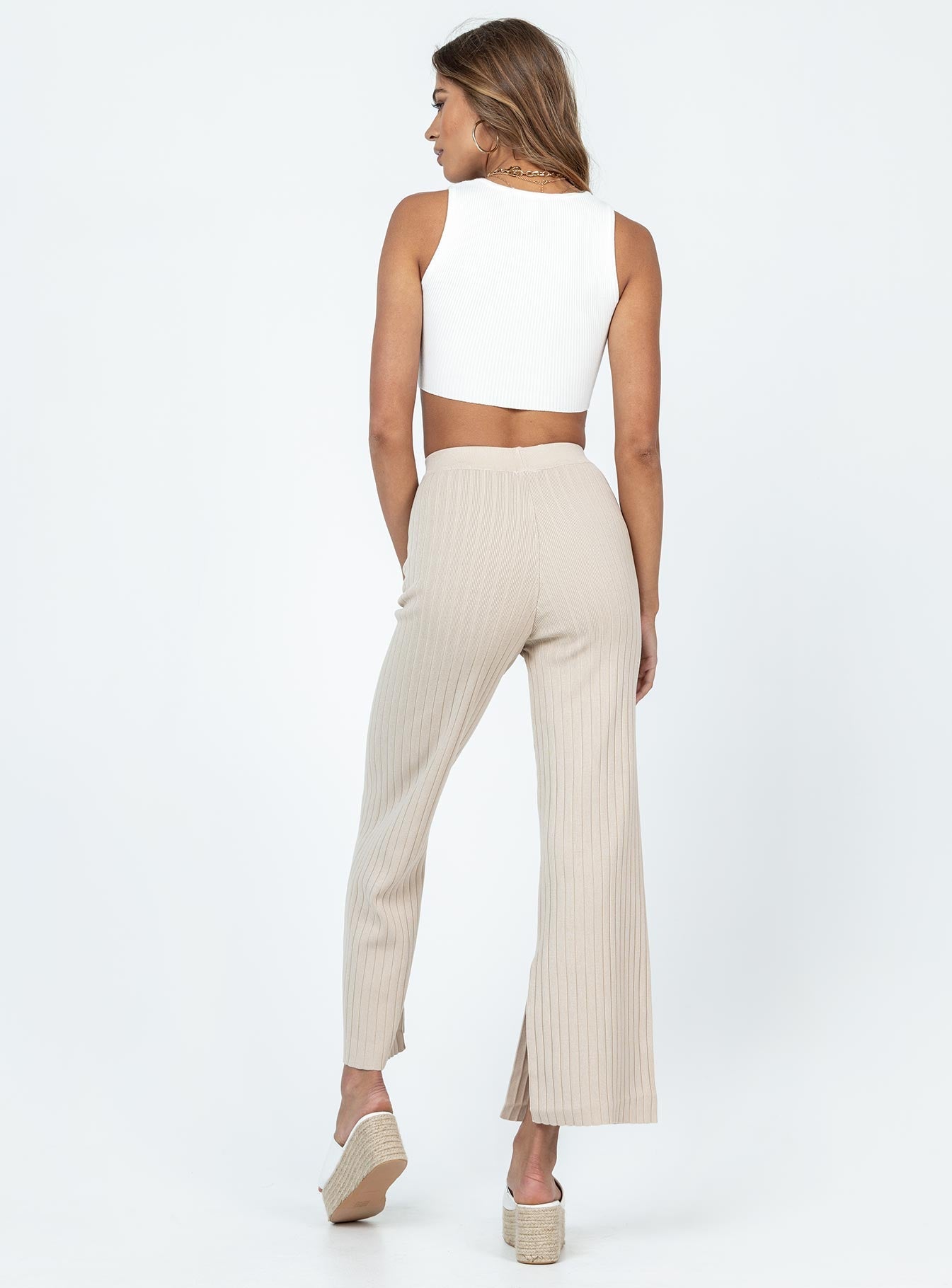 The Ribbed Knit Pant | Cream – Krush Clothing Boutique