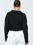 Siobhan Sweater Black Princess Polly  Cropped 