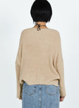 Knit sweater, relaxed fit Wide neckline, drop shoulder, split at side hem