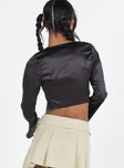 Beyla Long Sleeve Top Black