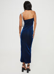 Strapless Maxi Dress Shimmery material Inner silicone strip at bust 