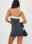 Strapless mini dress Folded neckline, elasticated band at bust Good stretch, unlined