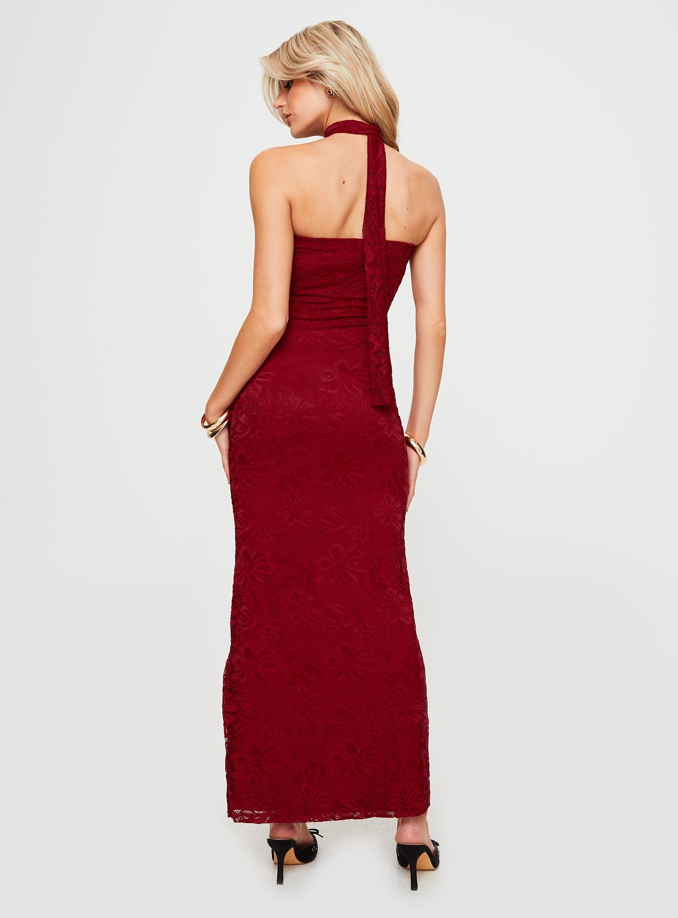 Shop Formal Dress - Melantha Strapless Maxi Dress Red featured image