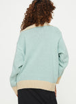 Quarter Zip Sweater  Oversized, ribbed cuffs and waist, single kangaroo pocket at front, high neck Zip fastening at front 