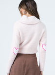 Love Lies Turtleneck Jumper Pink