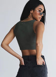 Darlington Crop Top Khaki