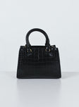 Peta & Jain Jaden Crossbody Bag Black Croc