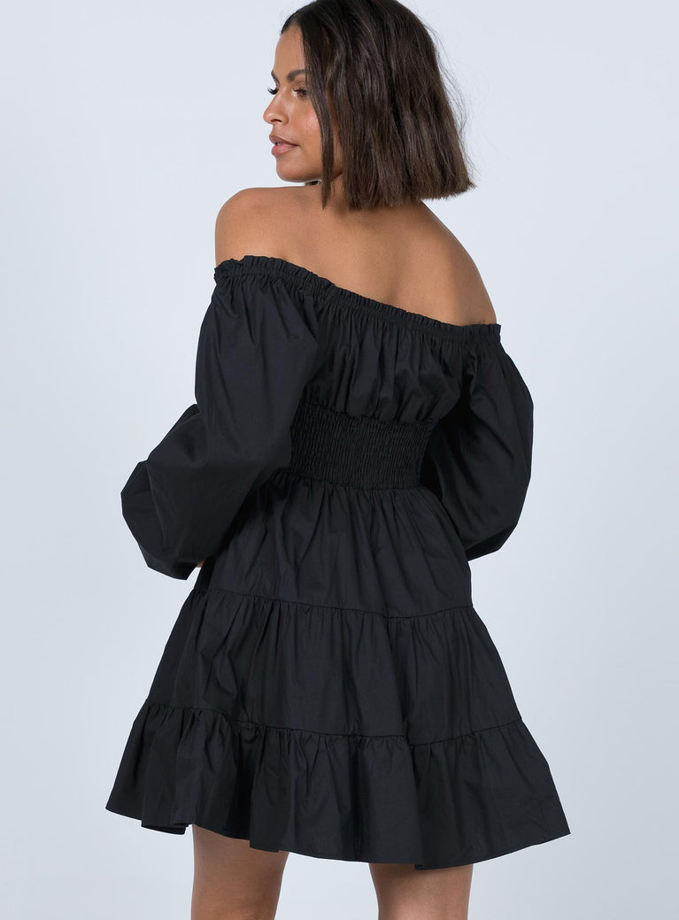 Daniella Long Sleeve Mini Dress Black