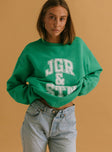 J&S Oversized Sweatshirt Apple Green