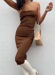 Maxi dress Ribbed material  Sweetheart neckline  Good stretch 