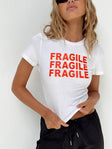 JGR & STN Fragile Baby Tee White