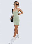 Geary Eco Nylon Mini Dress Green