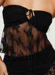 Luciene Strapless Top Black