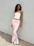 Oscar Maxi Skirt Pink Floral