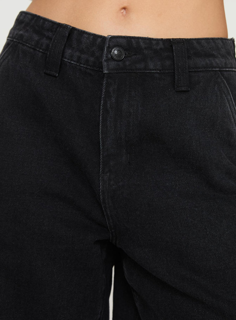 Mika Carpenter Denim Shorts Washed Black