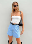 The Swalla Shorts Eco Light Blue Denim