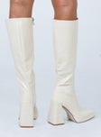 Montgomery Boots Cream Croc