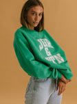 J&S Oversized Sweatshirt Apple Green